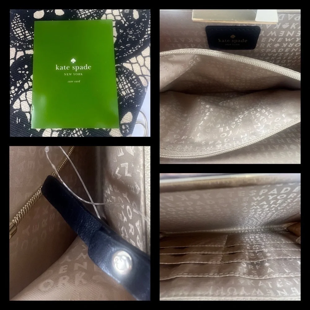 Kate Spade Y2K Lace New York Azalea Street Emanuelle, Spanish Book Clutch Bag